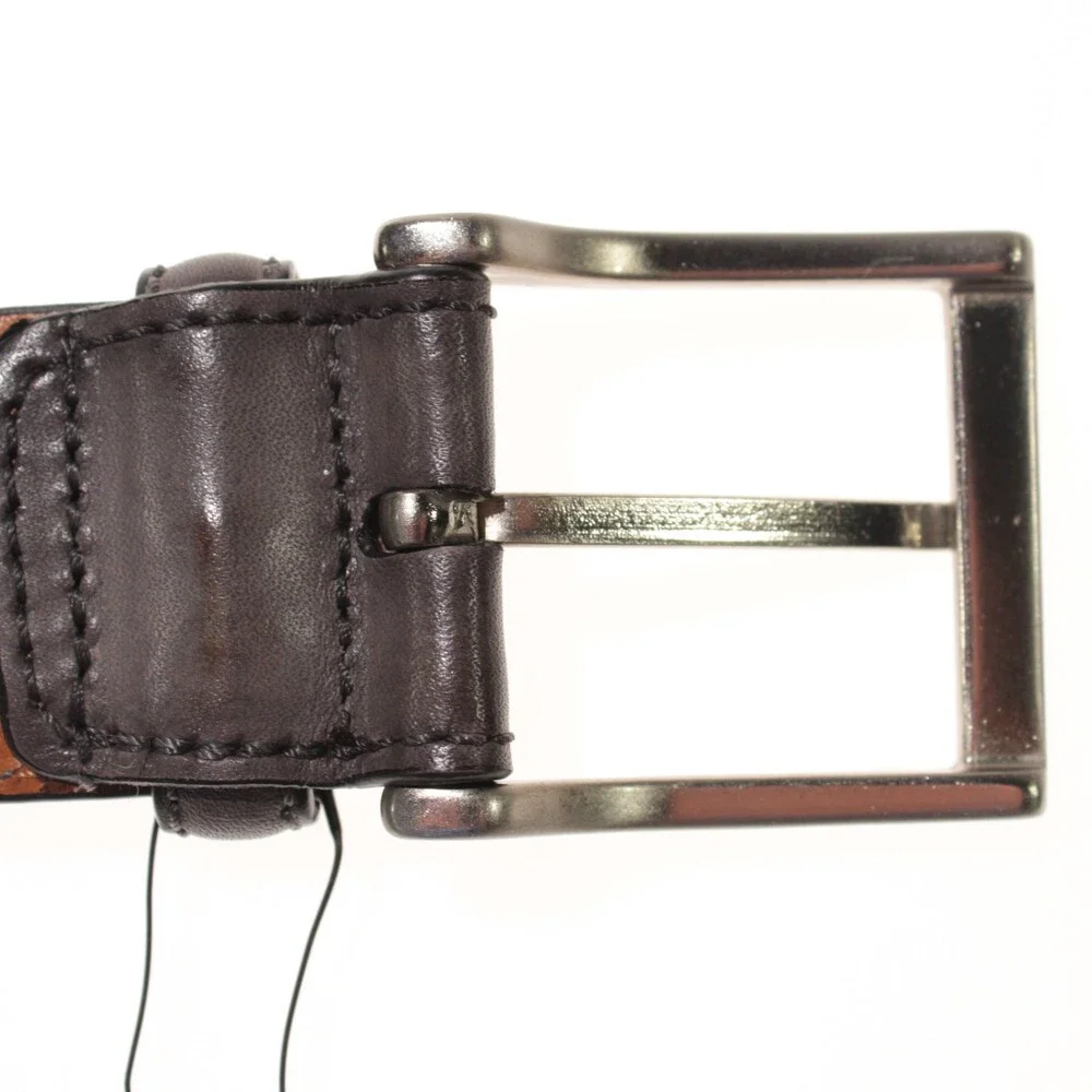 Magnanni NWT Classic Belt Size 38 US in Solid Gray Leather Made in Spain